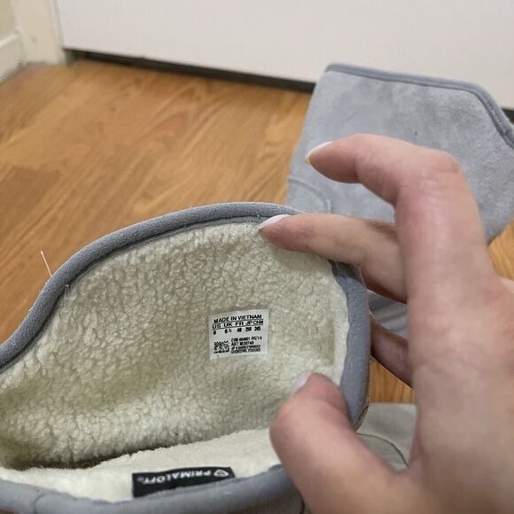 RARE!! ADIDAS gray suede sherpa lined slip on Extaboot size US 8 - Picture 9 of 12